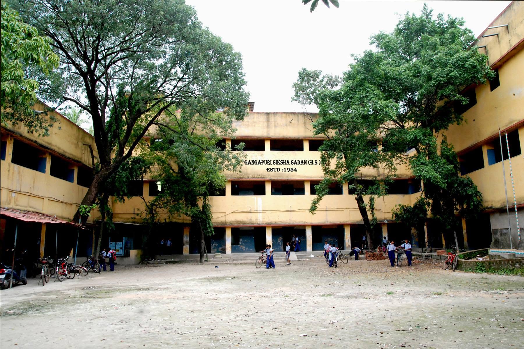 The school building and courtyard